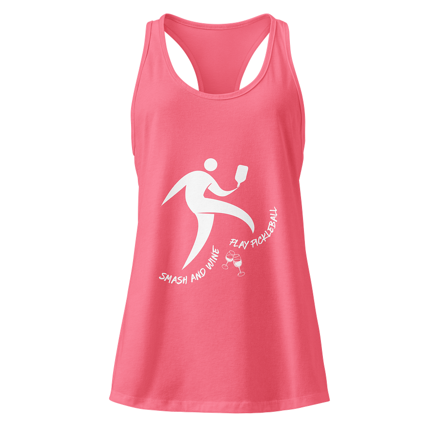 Smash and Wine, Play Pickleball Women's Racer Back Tank Top product image (1)