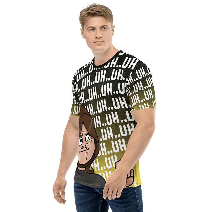 Uh..Uh..Uh All Over Print T-Shirt | Black & Yellow product image (2)