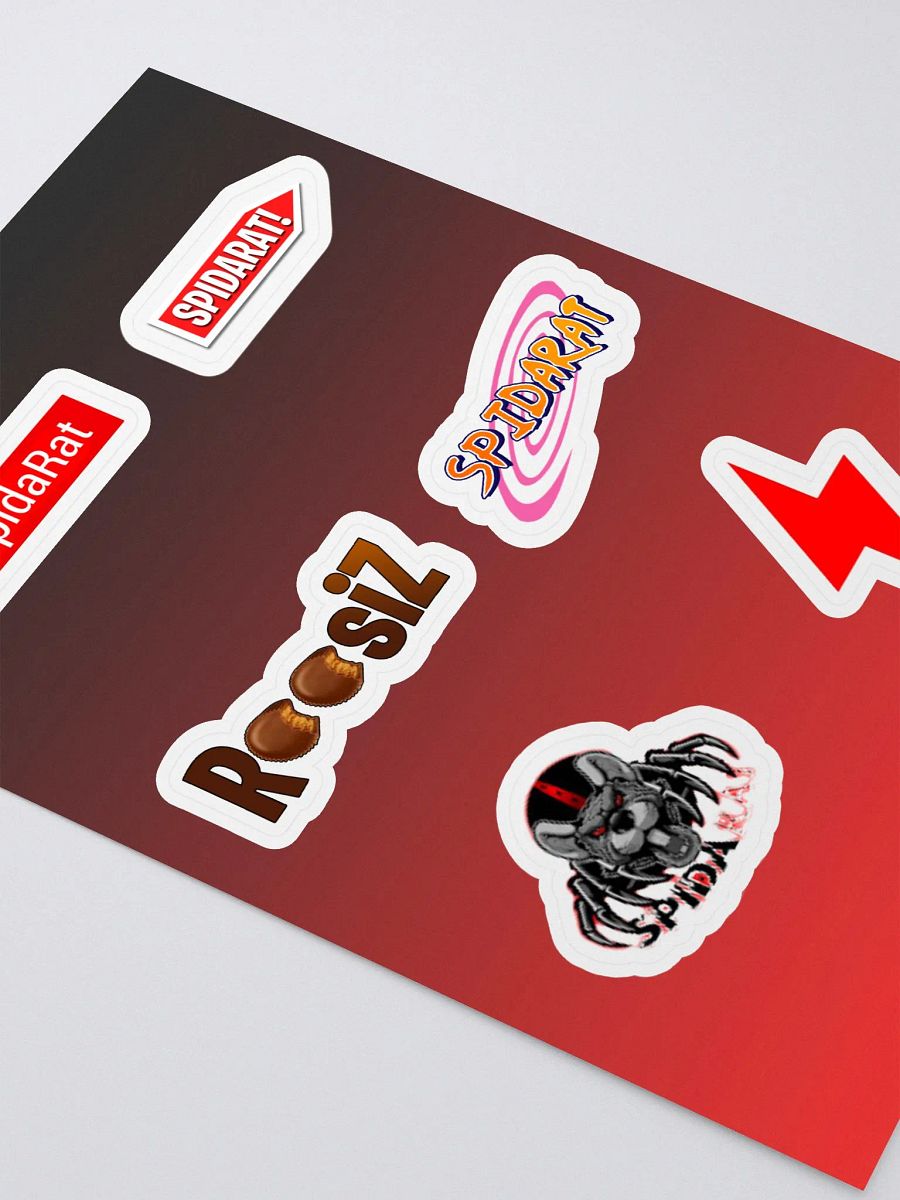 SpidaRat Stickers | Red & Black background product image (2)