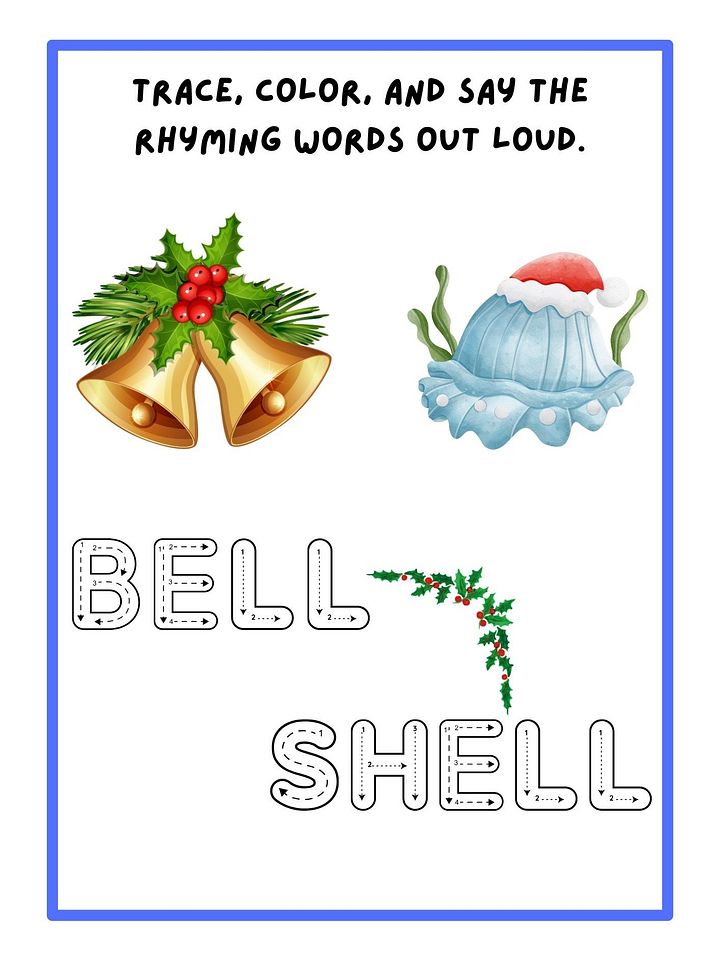 Christmas Rhyme and Read Worksheets product image (2)