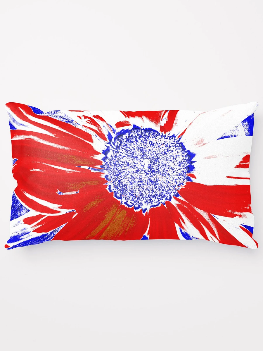 Navy, Red and White Daisy on Navy Abstract Background Throw Pillow product image (7)