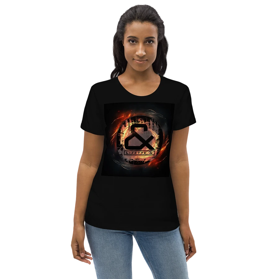Lizette & badge logo on fire womens tee (EU only) product image (4)