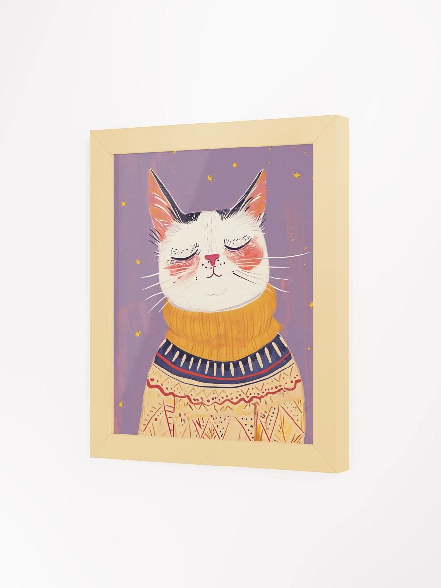 Autumn Bliss Cat Framed Art Print product image (5)