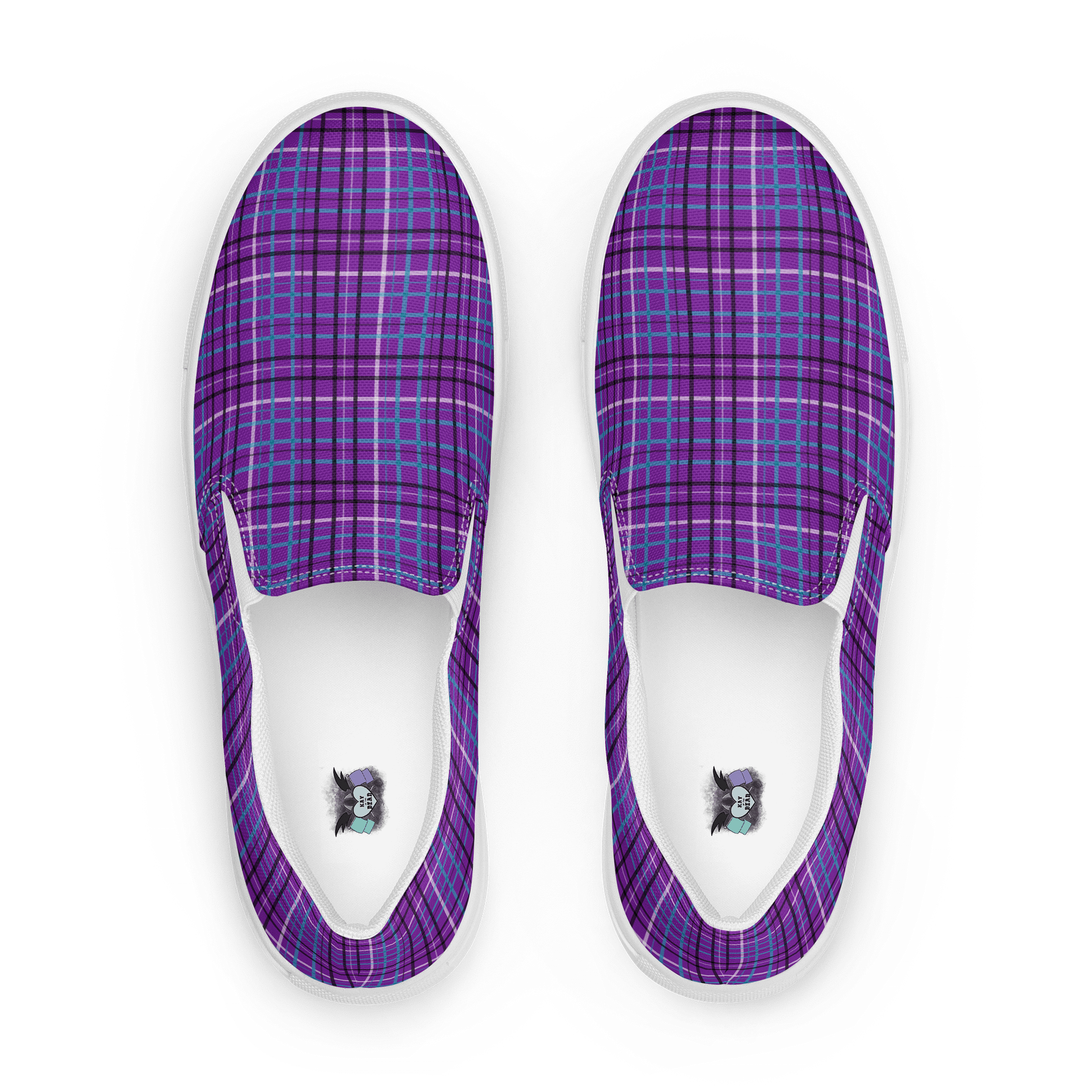 Purple Plaid Women's Slip-On Shoes product image (1)