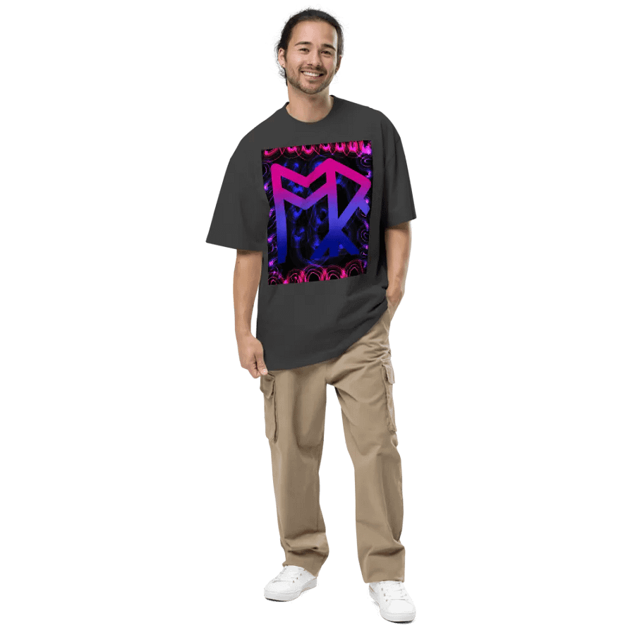 ToRk Rune Oversized Faded T-Shirt (Bisexual Tones) product image (4)