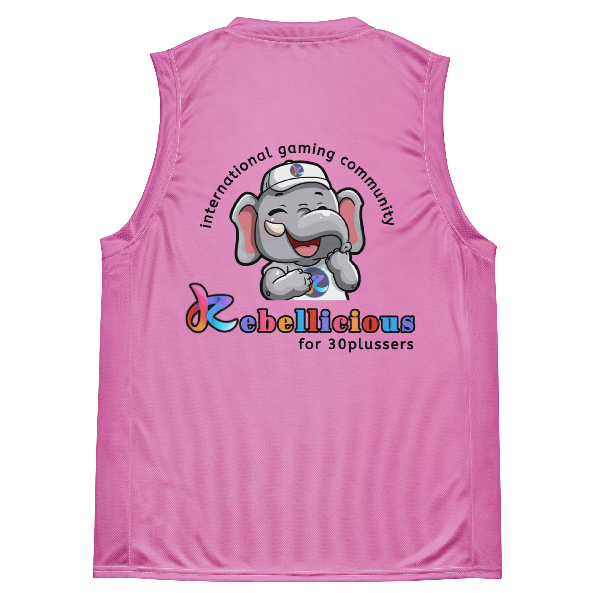 Basketball Jersey Laughing Rebelphant Pink product image (4)