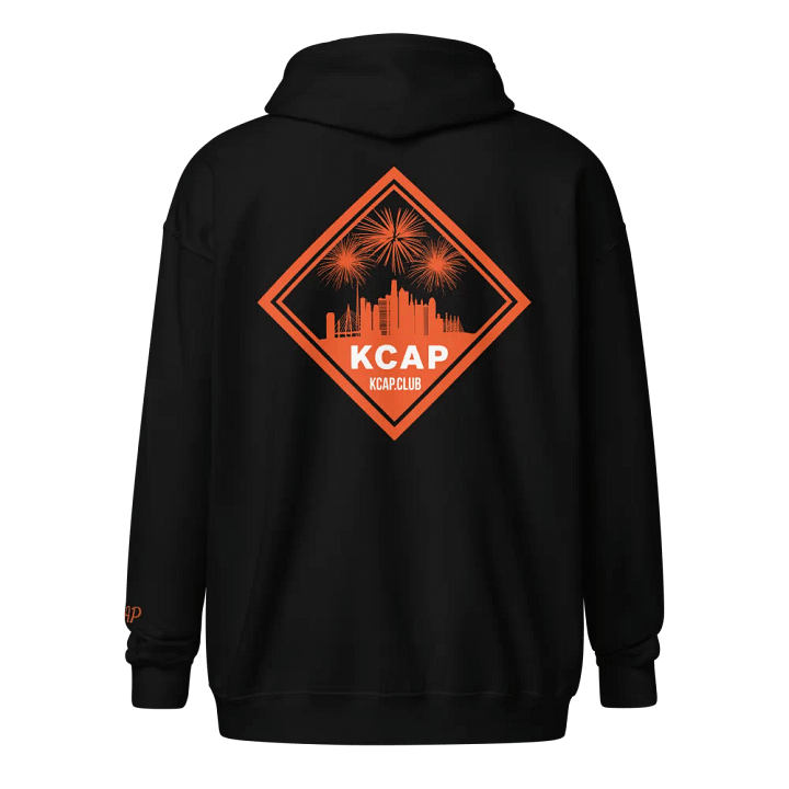 Zip Up Hoodie - Orange Logo product image (1)