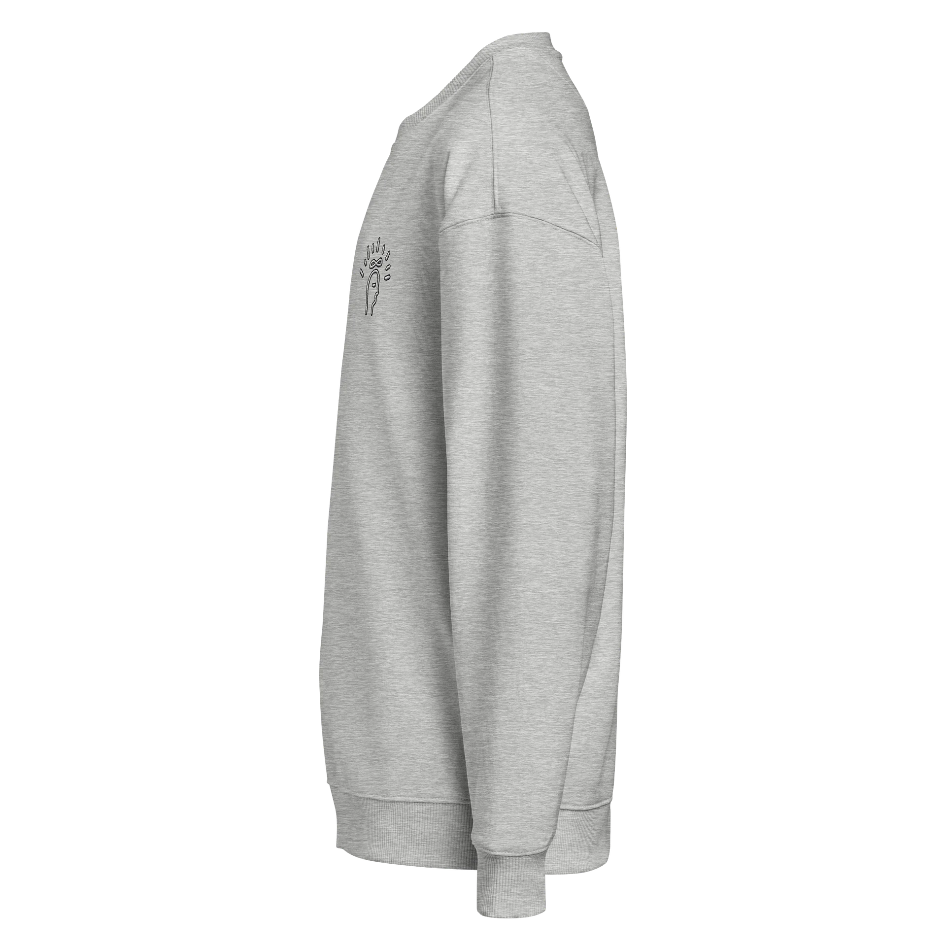 Magic Mind (B&W lined design) organic oversized crewneck product image (3)