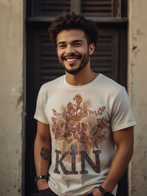 Unisex Kinship - You are Beautiful - Warmed Up Earthy Tone Sparrow and Rata Tee product image (1)