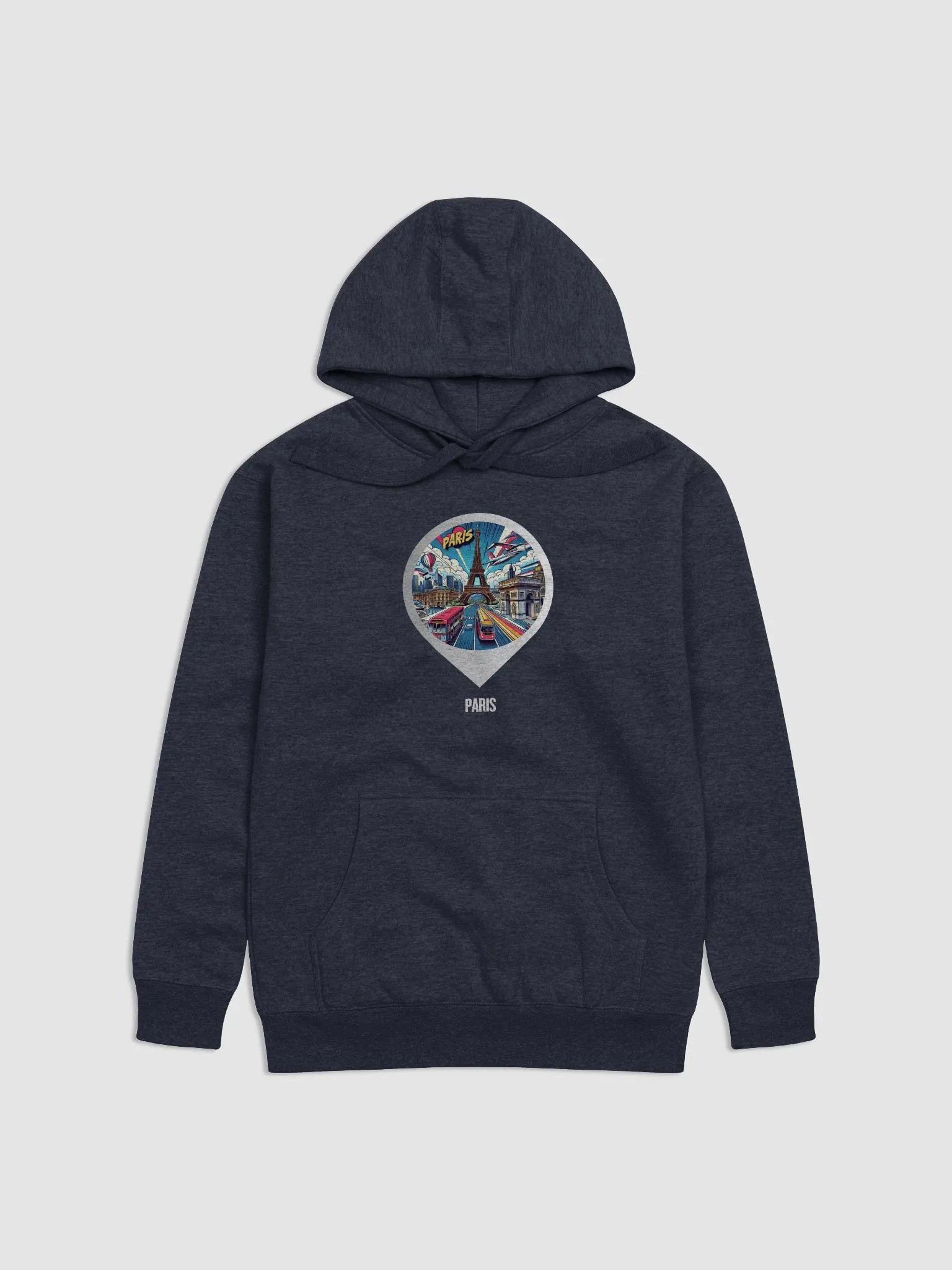 Cotton Heritage Unisex Premium Hoodie | AI Design Paris city product image (2)