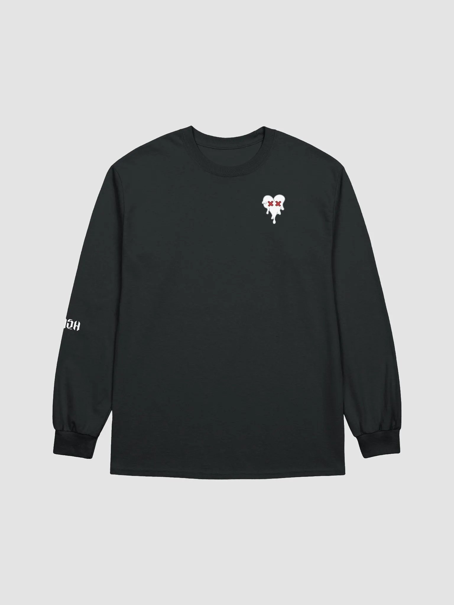 Printed White Heart Long-sleeved T-Shirt product image (9)
