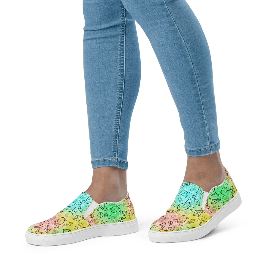 Summer Vibes - Pastel Geometry Slip-Ons 4woman product image (6)