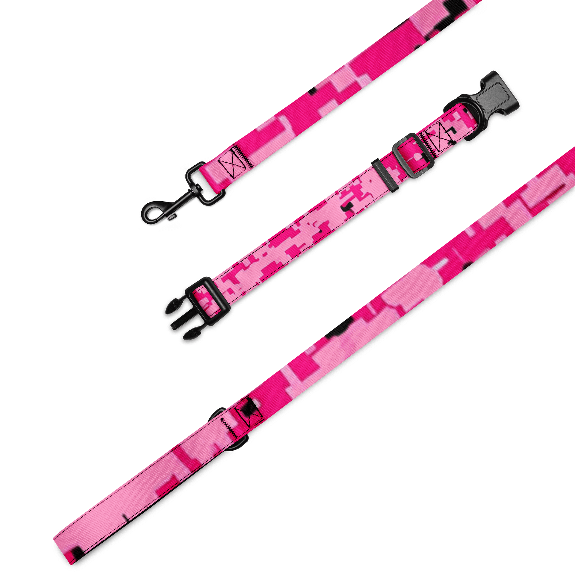 Pink Pixel Pet Collar & Leash Set product image (1)