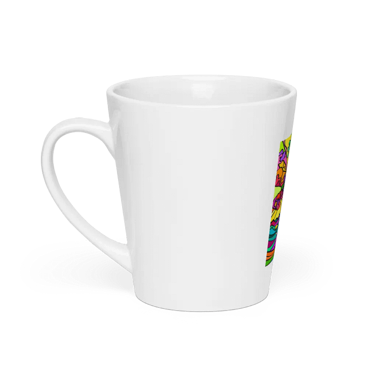 Vibrant Movement Latte Mug – Wave at Sunset product image (2)