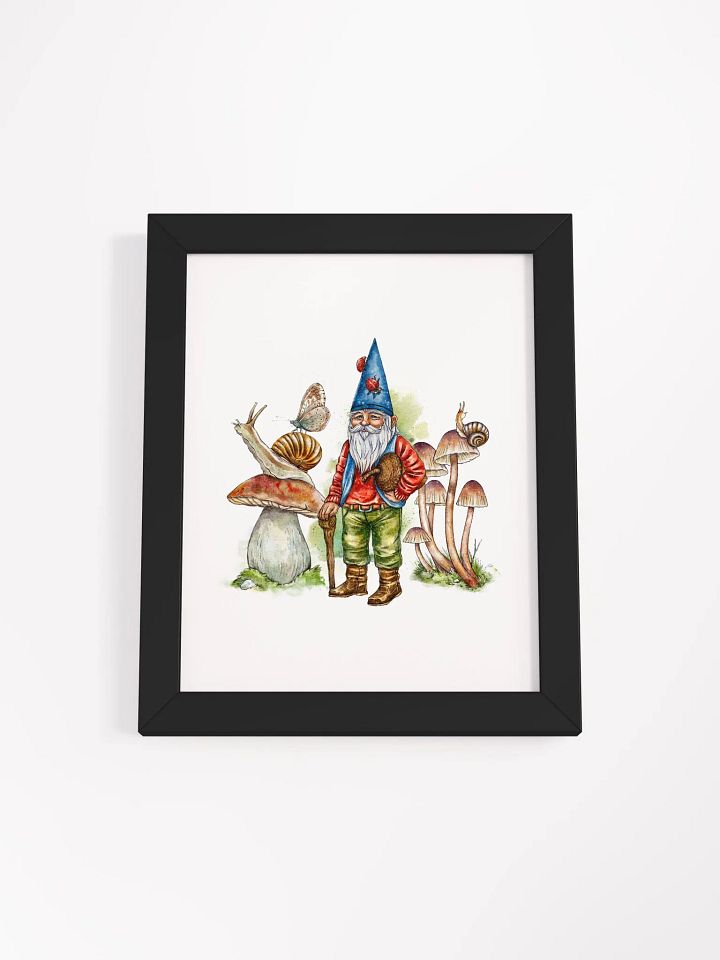 Whimsical Gnome Mushroom Forest Framed Poster product image (1)