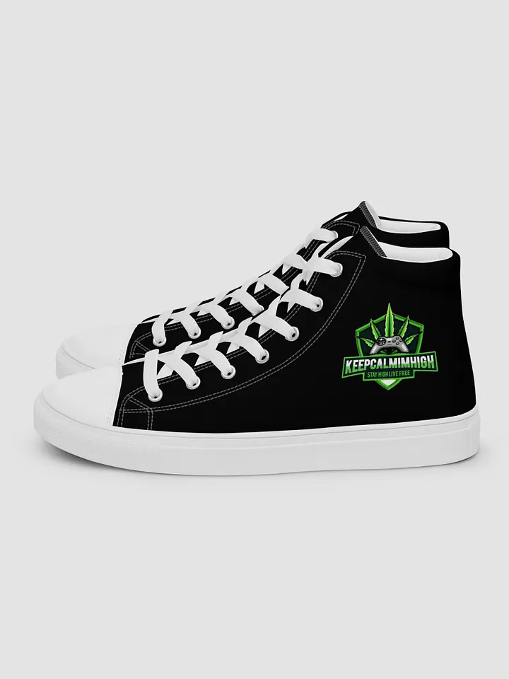 [keepcalmimhigh] Women High Top Canvas Shoes product image (1)
