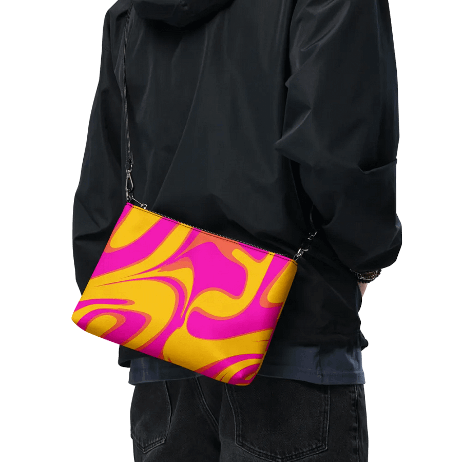 Pink and Yellow Psychedelic Swirls Crossbody Bag product image (9)
