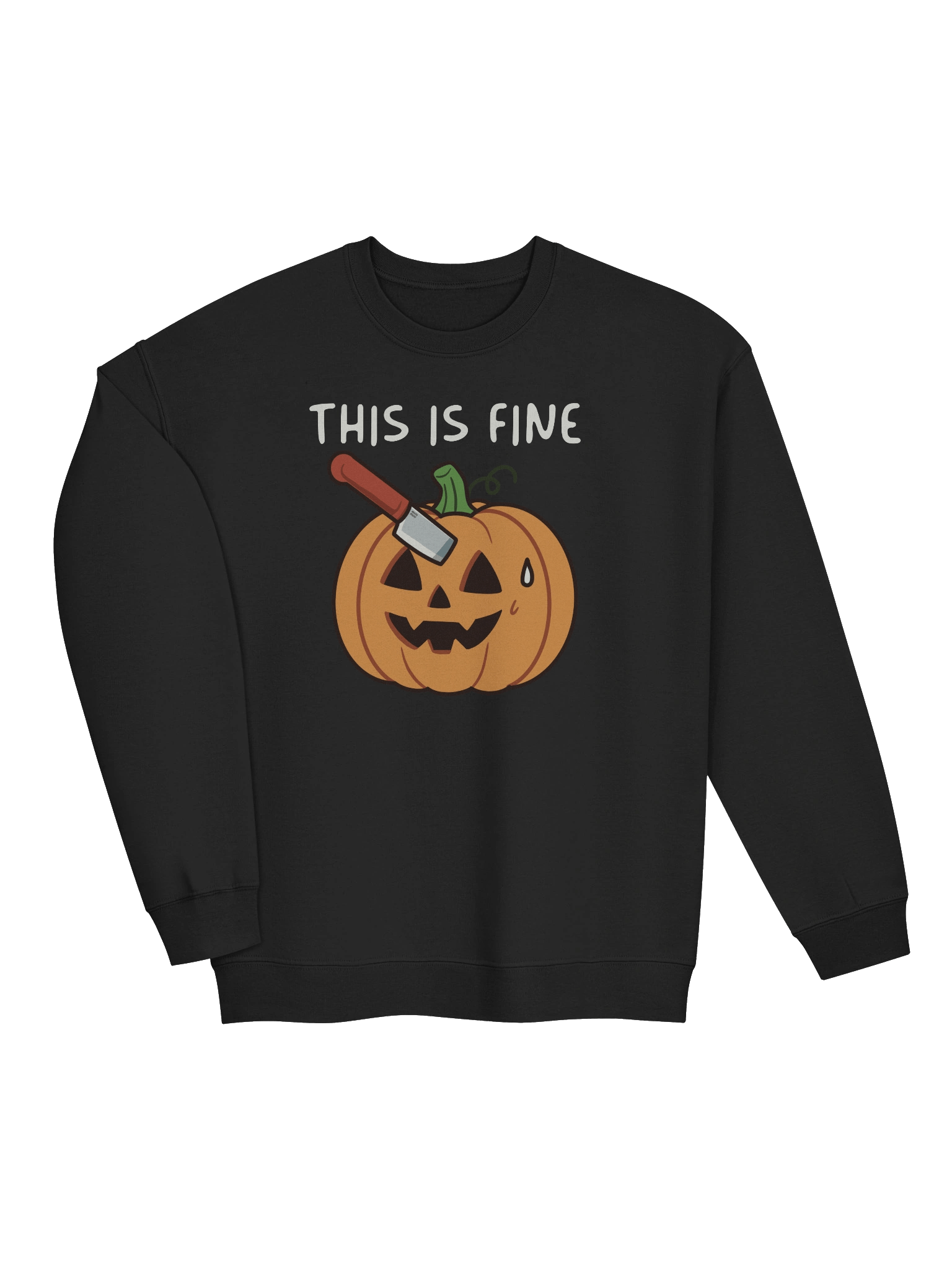 This Is Fine Jack-O'-Lantern Crewneck Sweatshirt product image (9)