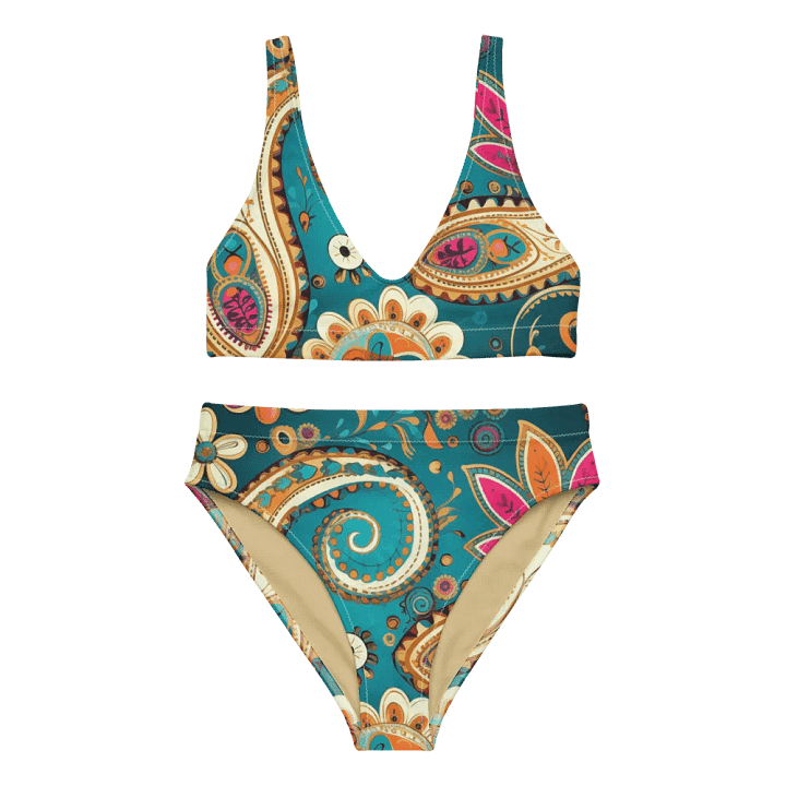 Boho Chic Paisley Paradise High-Waisted Bikini product image (1)