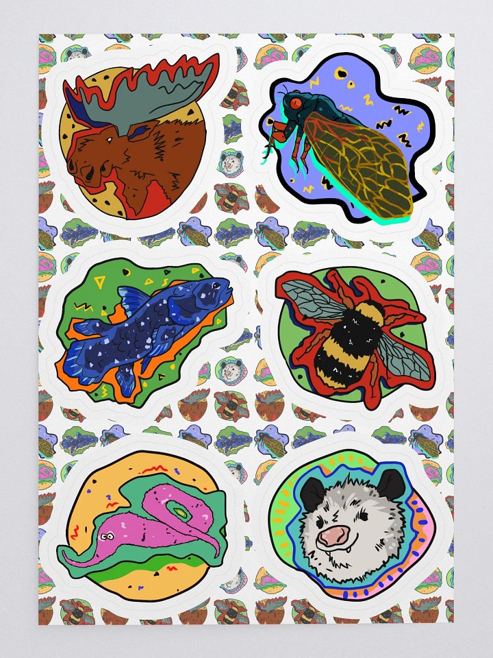 Vaporanimals bubble free sticker sheet product image (1)