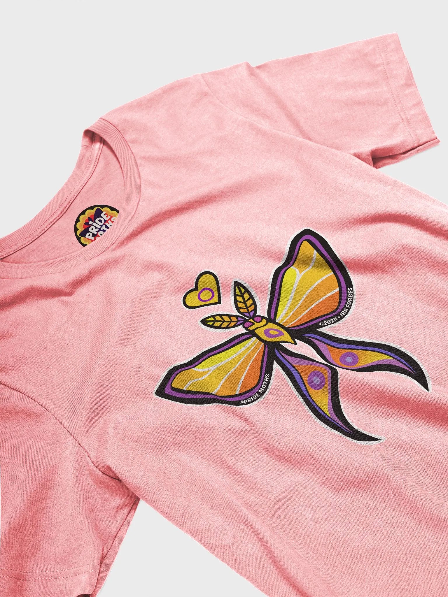 № 9 | INTERSEX PRIDE MOTH | SHORT SLEEVE TEE | T-SHIRT product image (3)