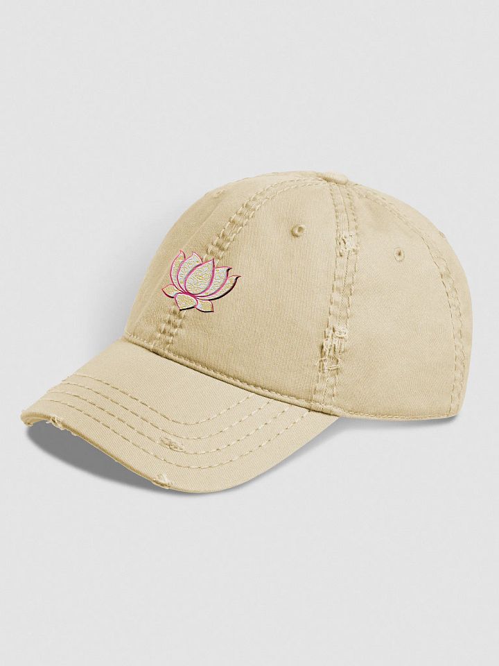 Lotus Bloom Distressed Dad Hat product image (2)