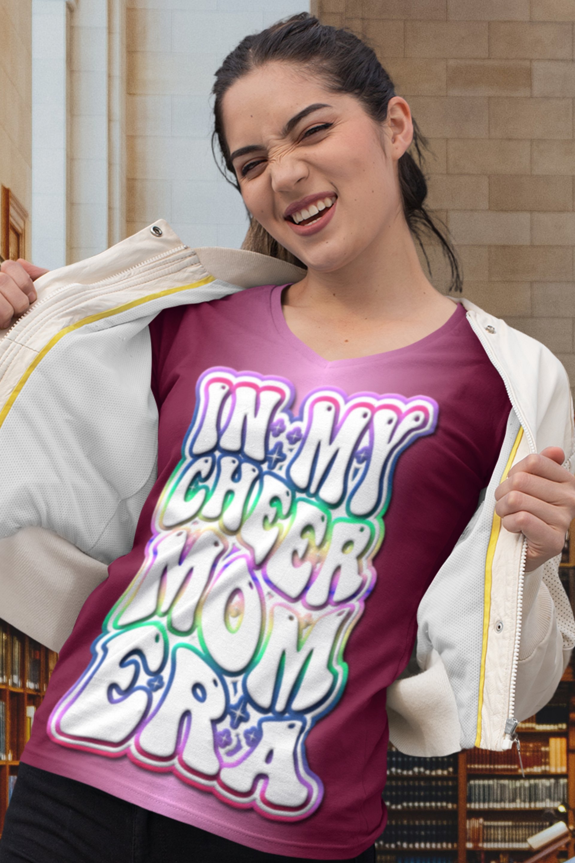 My Cheer Mom Era All Over Print T-shirt product image (1)