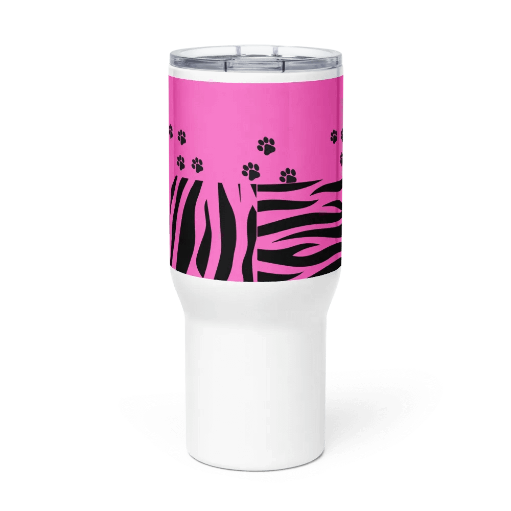 Zebra Stripes & Paw Prints Travel Mug product image (8)