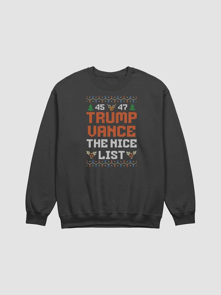 Trump Vance 25 & 47 The Nice List Ugly Christmas Sweater product image (2)