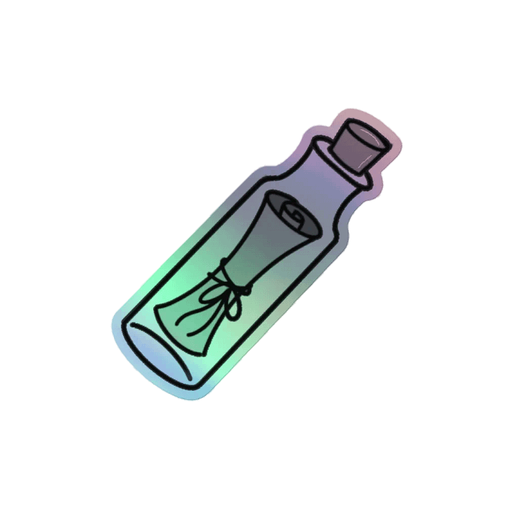 Message in a Bottle - Holographic Sticker product image (2)