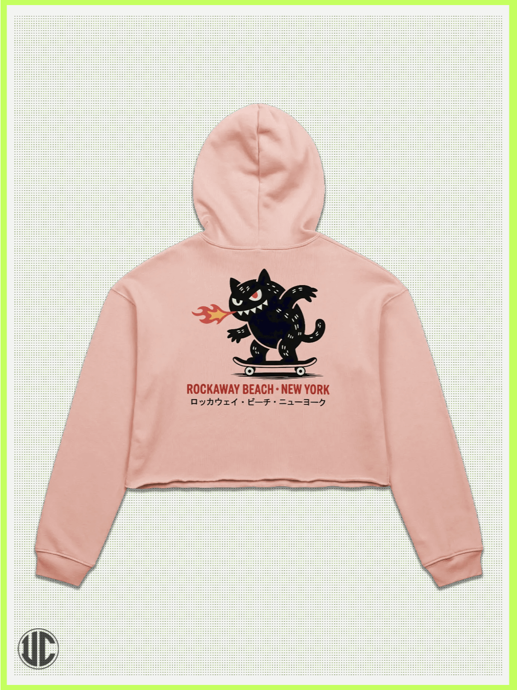 UnkoCon – Rockaway Beach NY Skater Crop Hoodie product image (2)