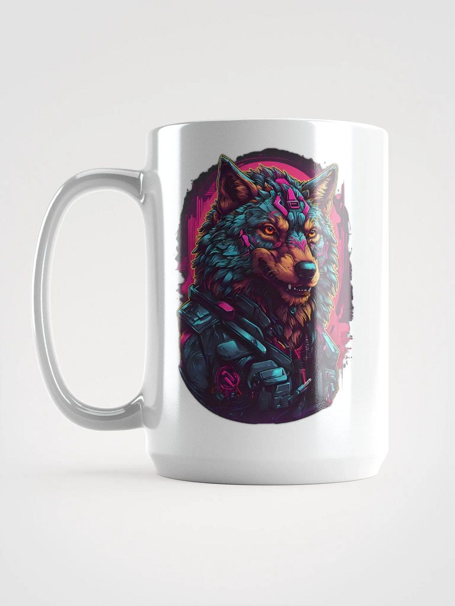 Neon Wolf Cyberpunk Mug product image (6)