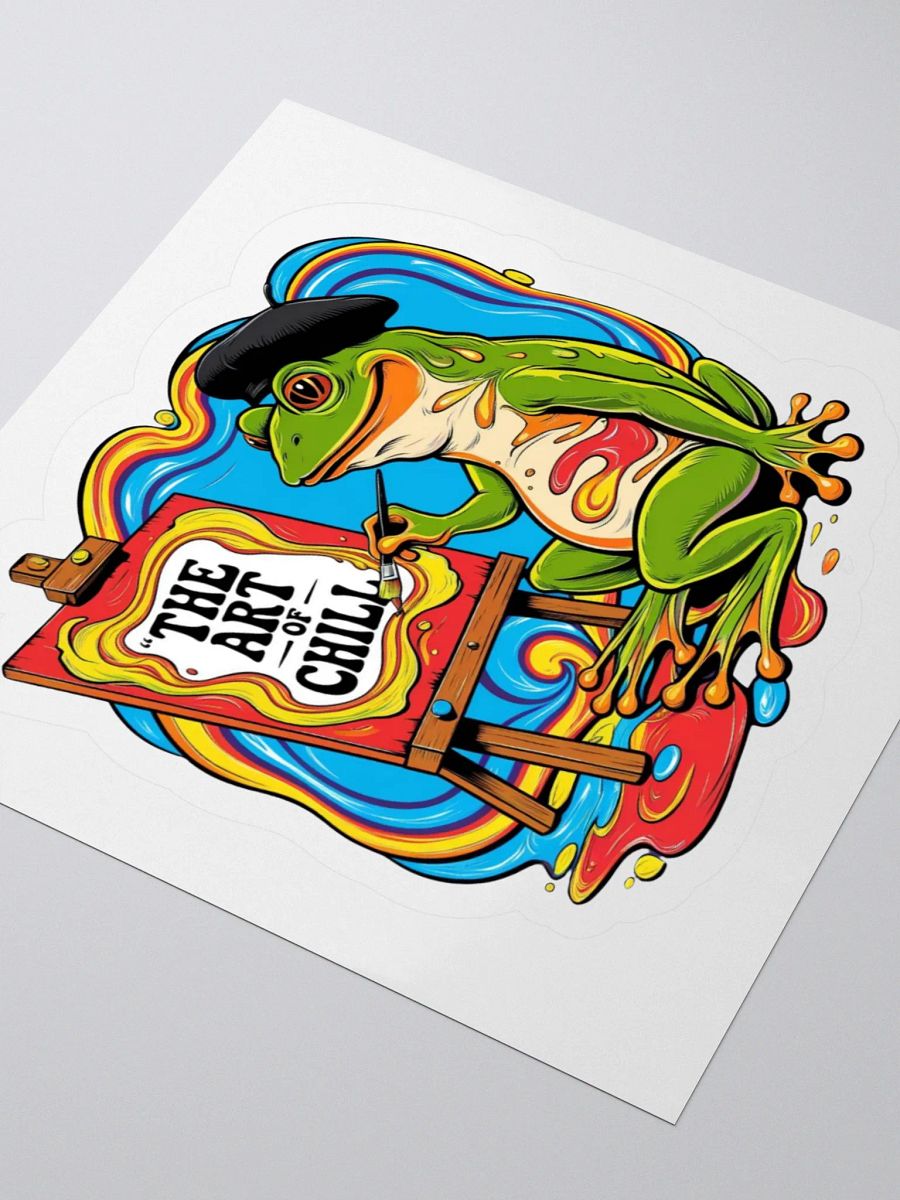 Chill Frog Artist Kiss Cut Stickers product image (8)