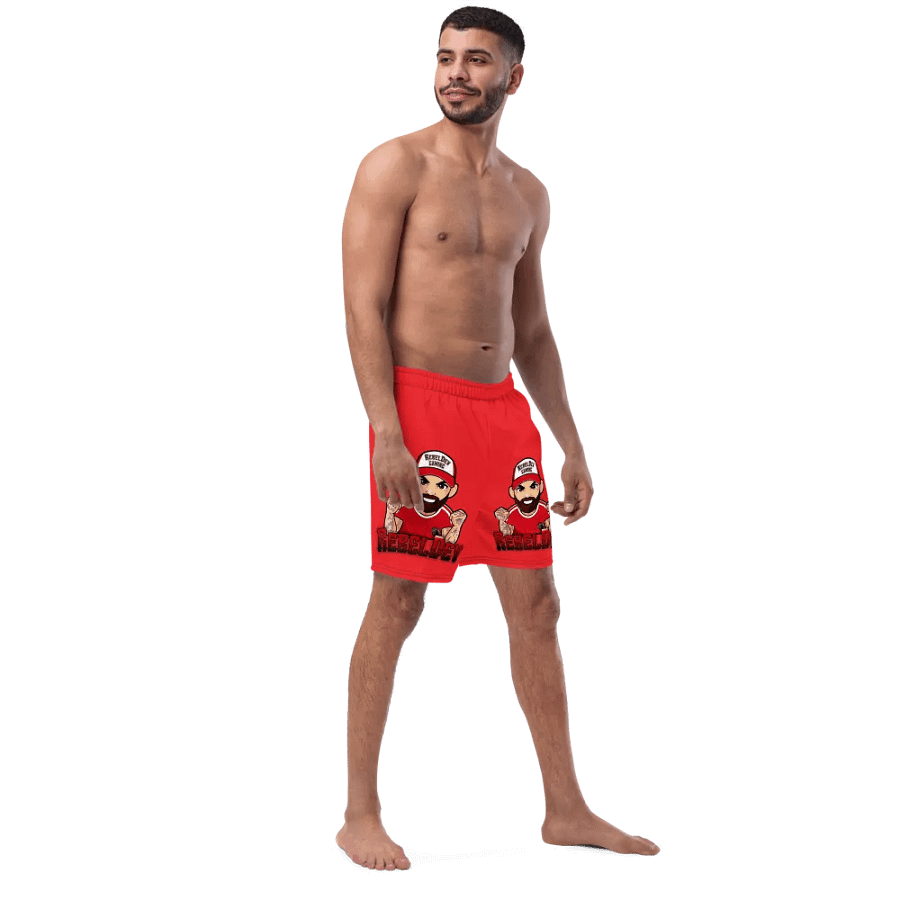 RebelDev red swim trunks product image (5)