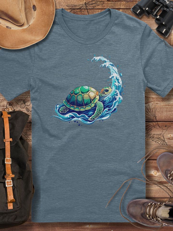 Sea Turtle T-Shirt, Ocean Lover Graphic Tee, Marine Life Art, Unique Nature Gift, Beach & Surf Apparel product image (6)