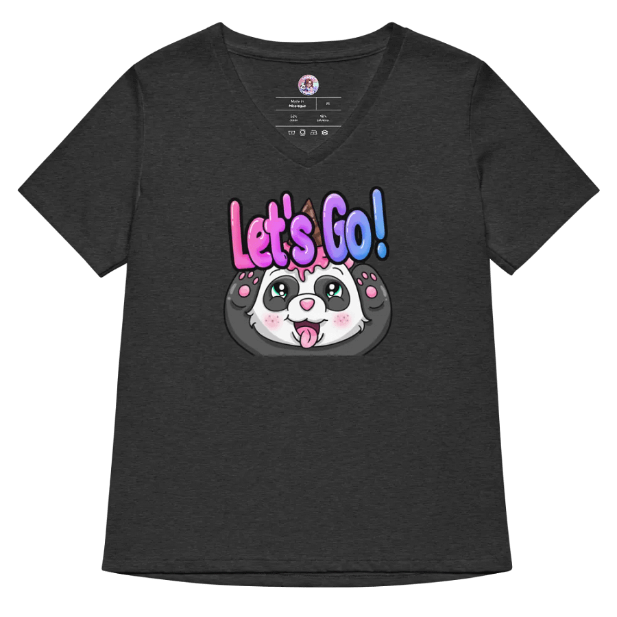 Let's Go Panda V-Neck Shirt product image (31)
