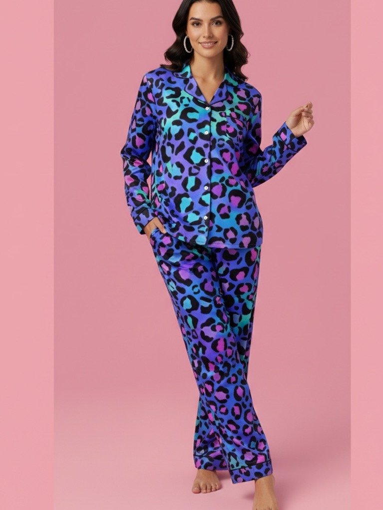 Leopard Neon Pajama Pants product image (2)