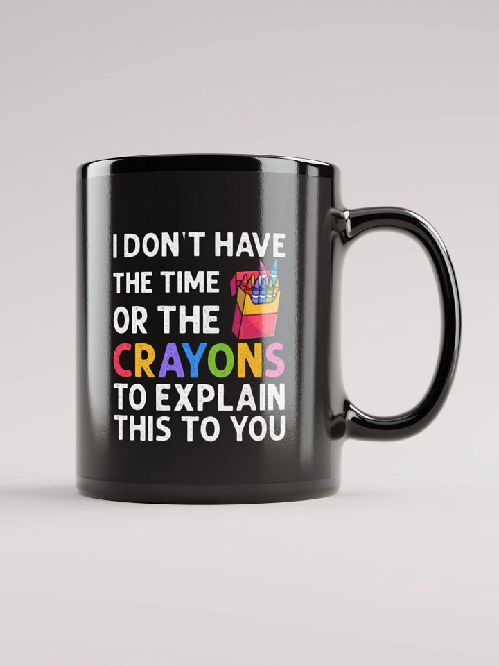 Crayons Black Glossy Mug (11oz or 15oz) product image (1)