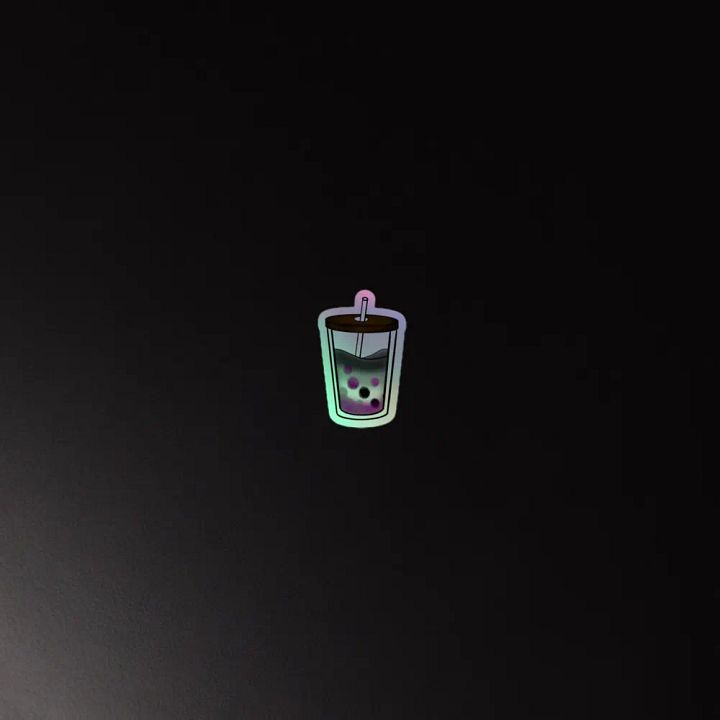 Delightful Boba Tea Asexual Pride - Holographic Sticker Set product image (1)