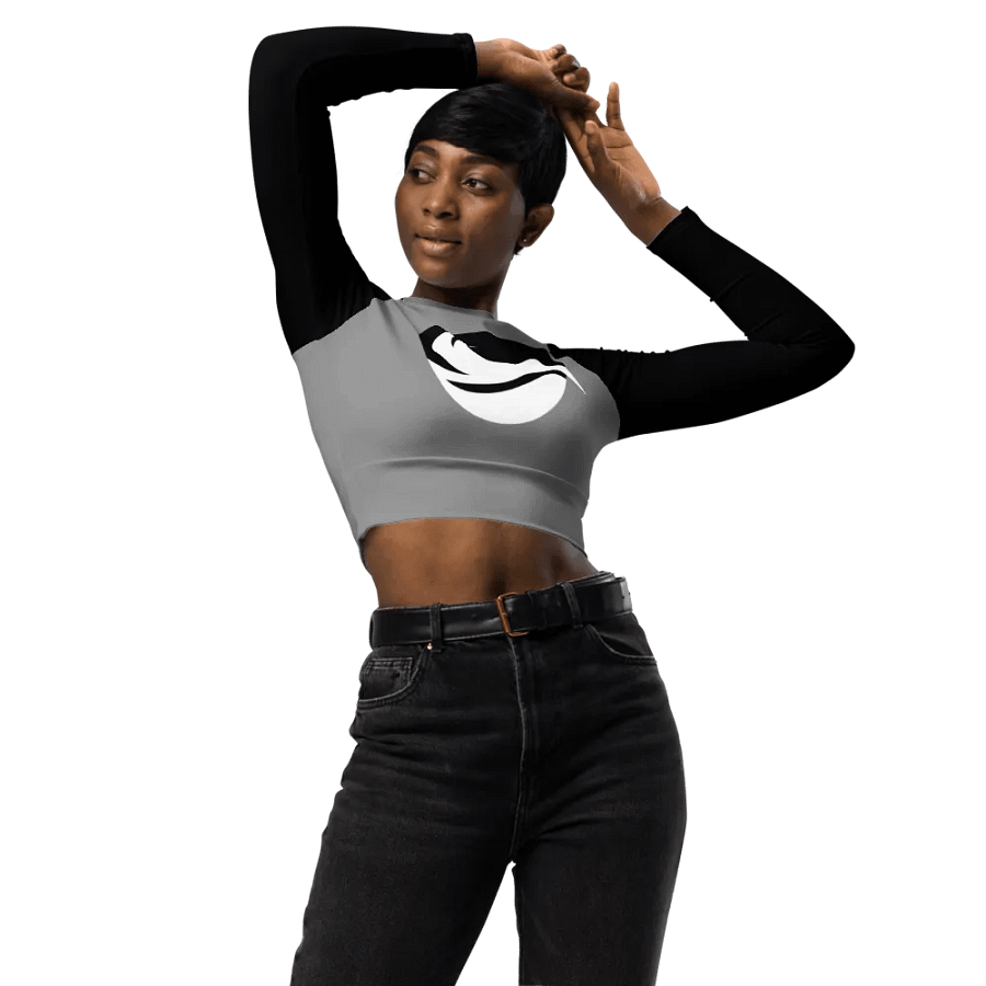 White Wave Cropped Rash Guard product image (4)