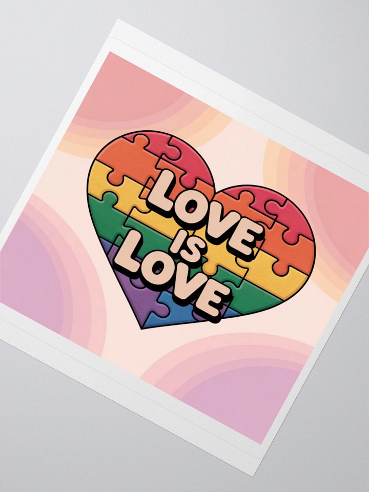 Exclusive "Love is Love" Rainbow Pride Sticker by TDS Music - Celebrate Inclusivity product image (2)