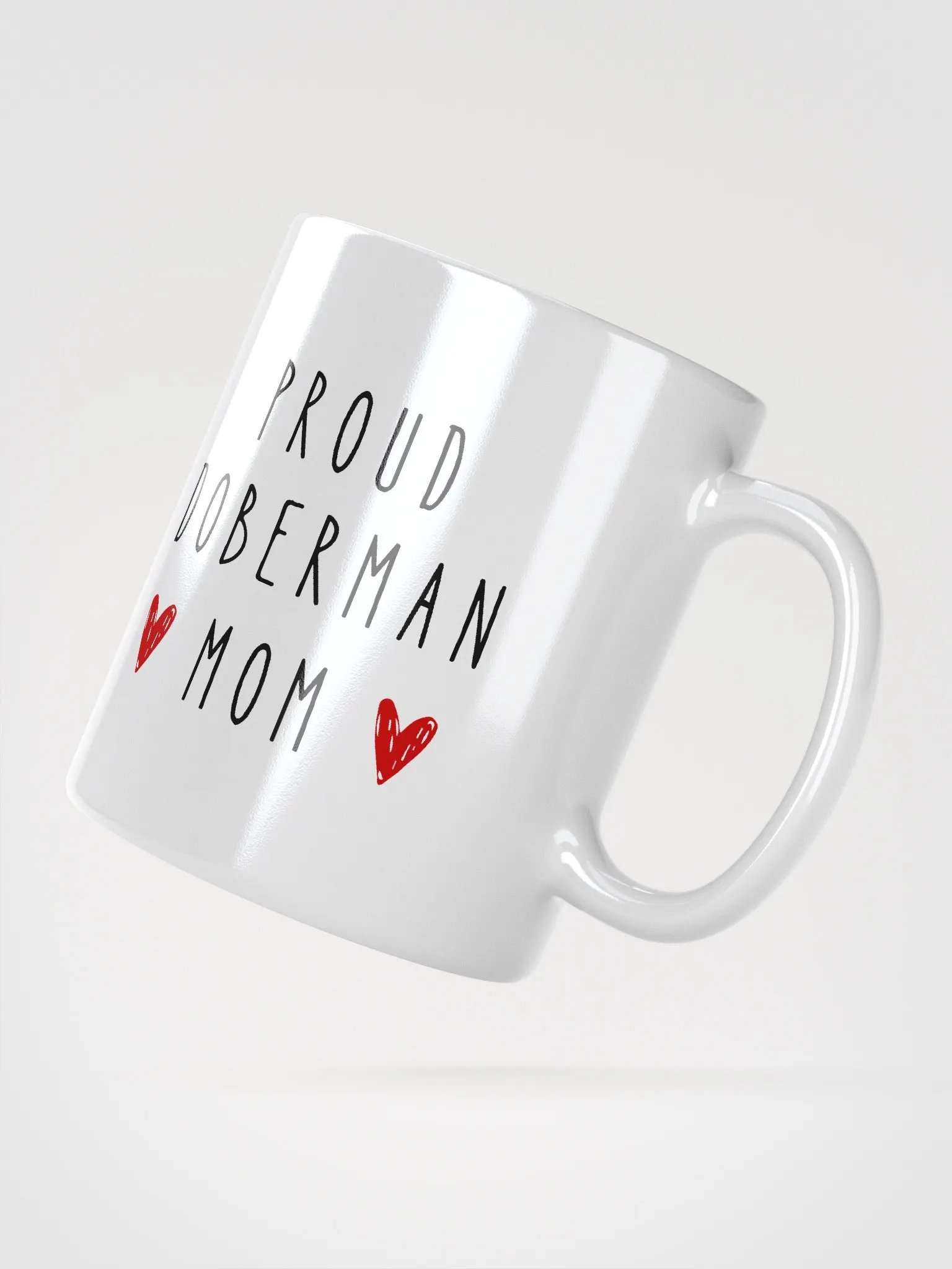 Proud Doberman Mom, white mug product image (4)