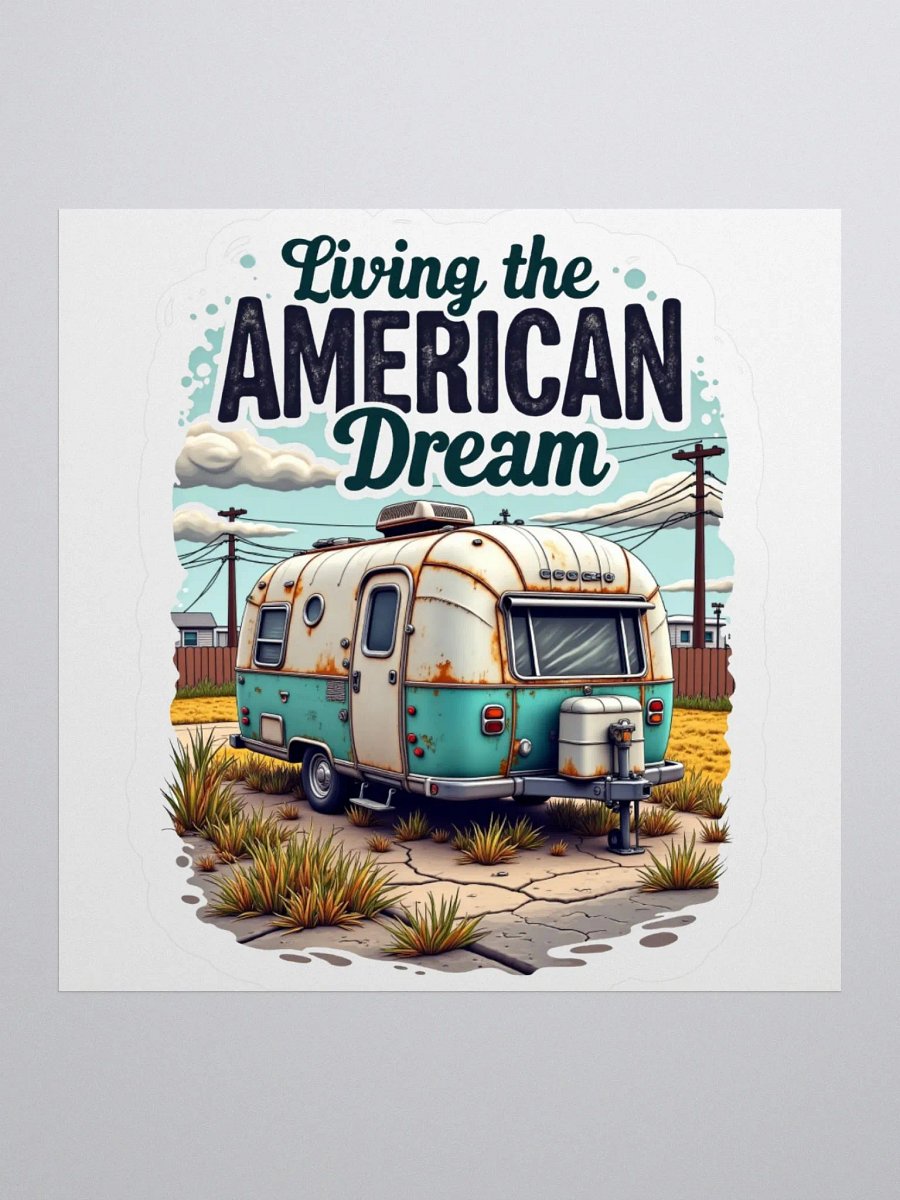 Vintage Camper Trailer 'American Dream' Sticker product image (2)