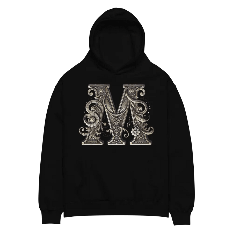 Intricate Floral Letter M Premium Hoodie product image (2)