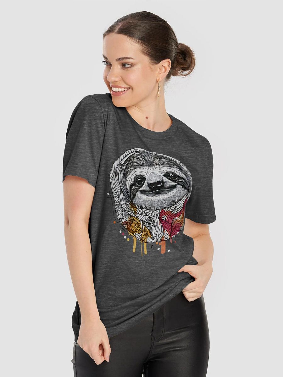 Sloth Serenity T-Shirt, Relaxing Zen Sloth Design, Cozy Animal Lover Gift, Boho Minimalist Wildlife T-shirt product image (5)