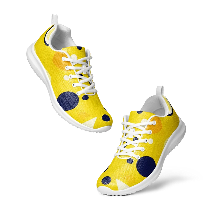 Yellow Abstract Women's Athletic Shoes #559 product image (1)