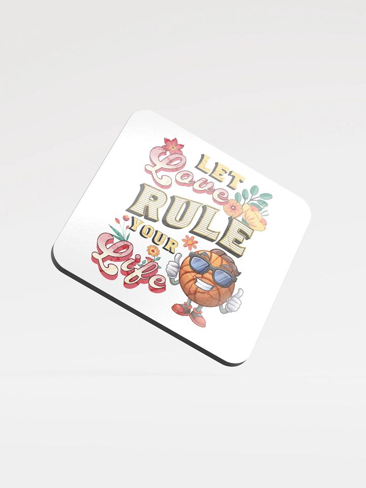 Let Love Rule Your Life Basketball Cork Coaster Set product image (2)