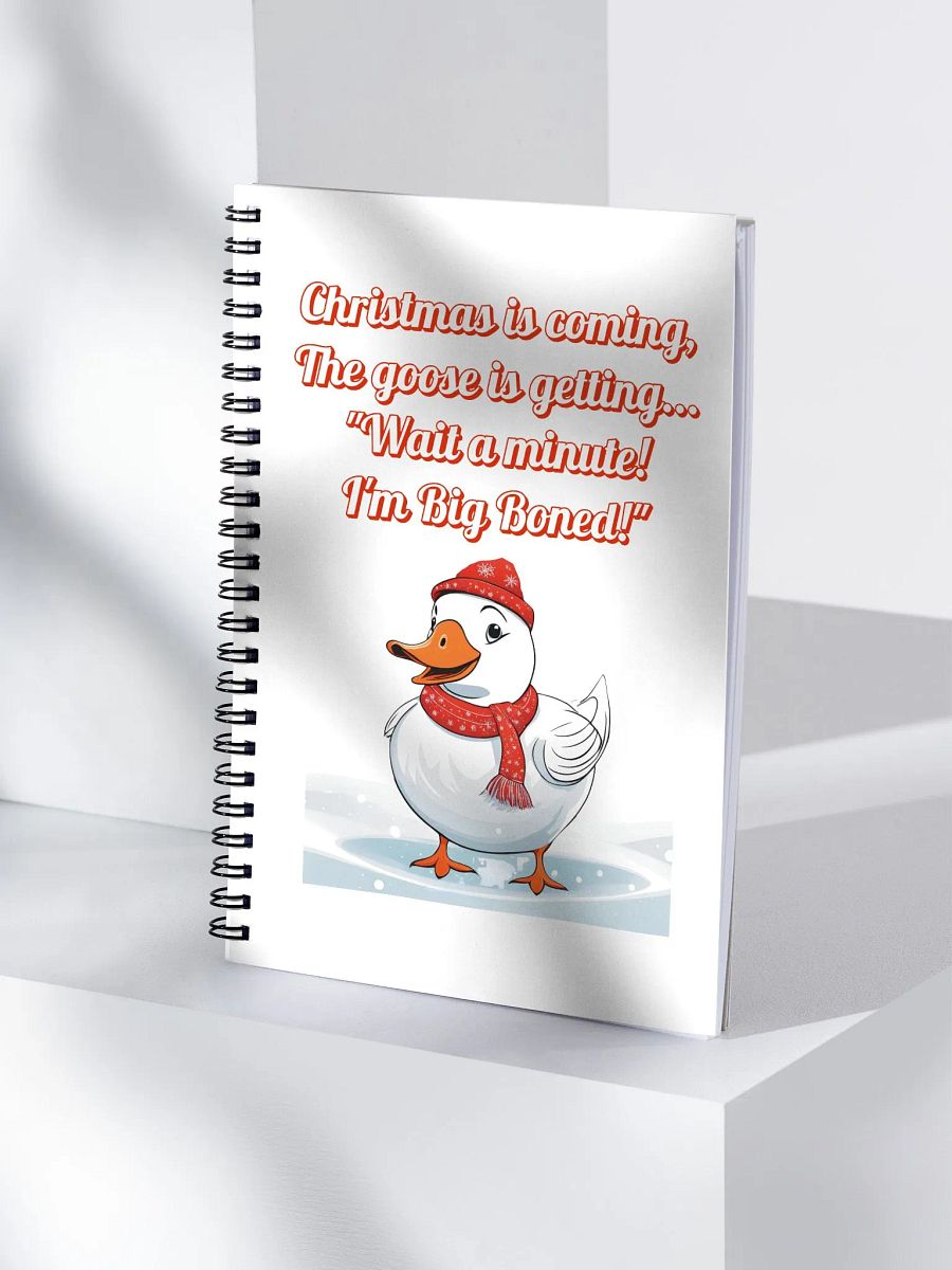 Wait A Minute! I'm Big Boned! Funny Christmas Spiral Notebook product image (1)
