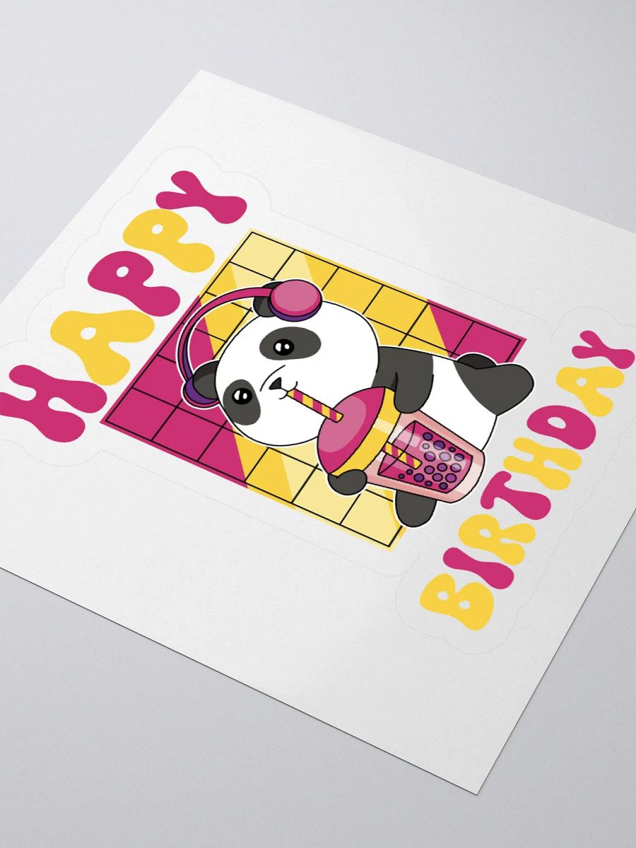 Happy Birthday (Panda With Bubble Tea) Sticker product image (3)