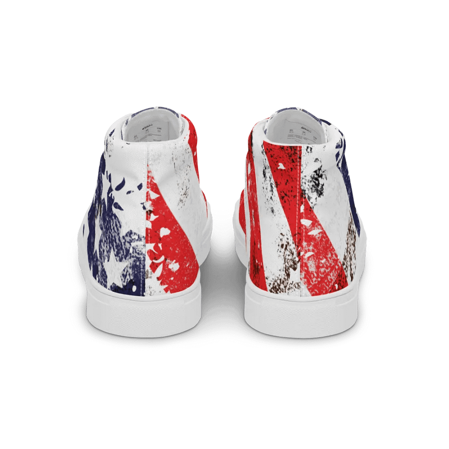 USA Flag Design _ Custom High-Top Sneakers _ Calceonova Streetwear USA product image (6)